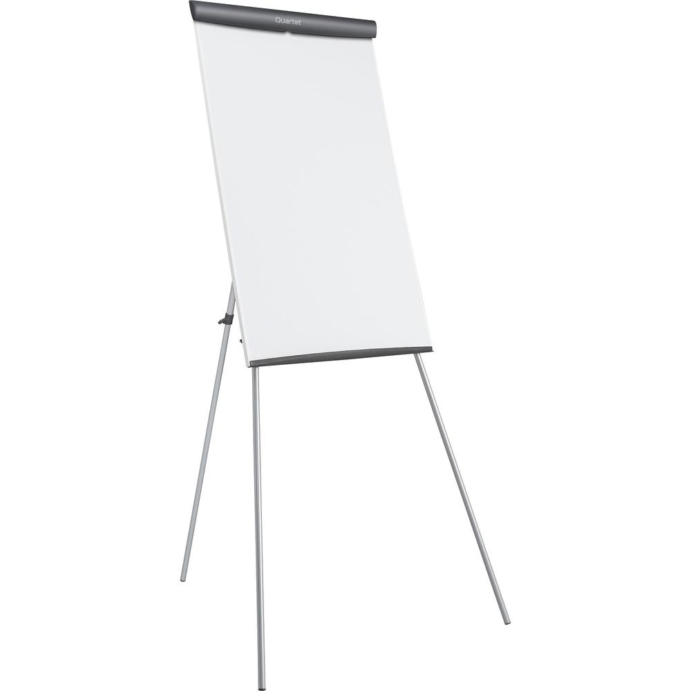 Quartet Whiteboard/Flip-chart Presentation Easel - 24" (2 ft) Width x 36" (3 ft) Height - White Melamine Surface - Gray Frame - Rectangle - Assembly Required - 1 Each