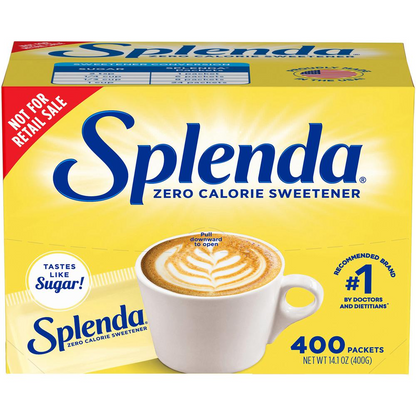 Splenda Single-serve Sweetener Packets - 0.035 oz (1 g) - Artificial Sweetener - 6/Carton - 400 Per Box