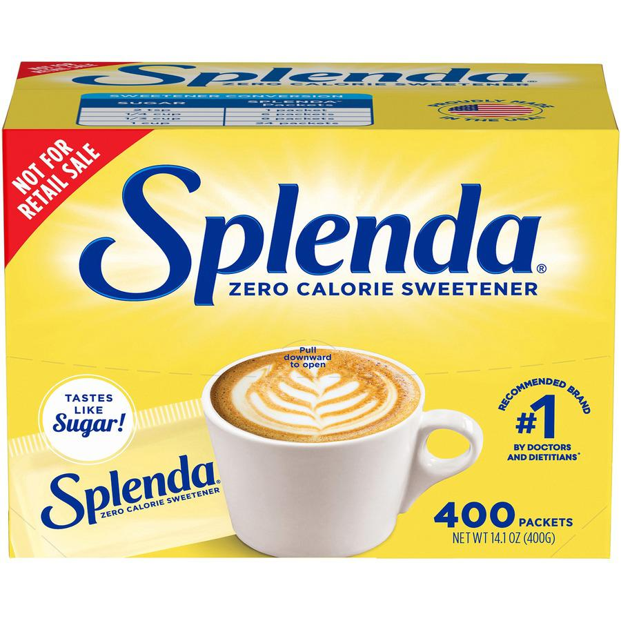 Splenda Single-serve Sweetener Packets - 0.035 oz (1 g) - Artificial Sweetener - 6/Carton - 400 Per Box