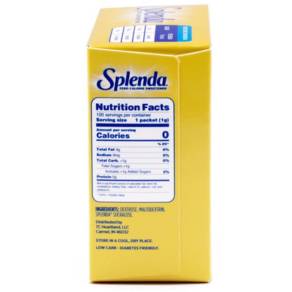 Splenda No Calorie Sweetener Packets - Packet - 0.035 oz (1 g) - Artificial Sweetener - 12/Carton