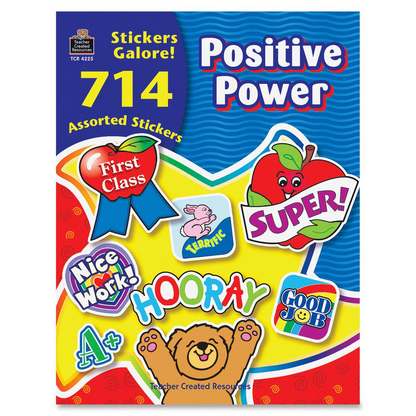 Teacher Created Resources Positive Power Sticker Book - Self-adhesive - Acid-free, Lignin-free - Assorted - 714 / Pack