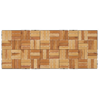 vidaXL Decking Tiles 10 pcs 11.8"x11.8" Solid Wood Teak