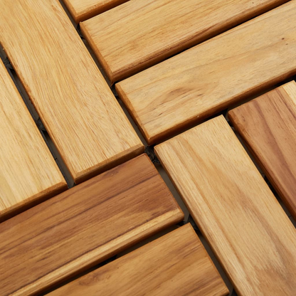 vidaXL Decking Tiles 10 pcs 11.8"x11.8" Solid Wood Teak