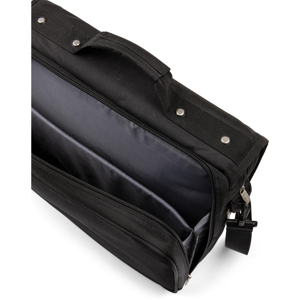 bugatti THE ASSOCIATE Carrying Case (Briefcase) for 15.6" Notebook - Black - Polyester Body - 12" Height x 15" Width x 5" Depth - 1 Each