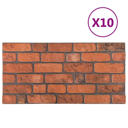 vidaXL 3D Wall Panels with Terracotta Brick Design 10 pcs EPS