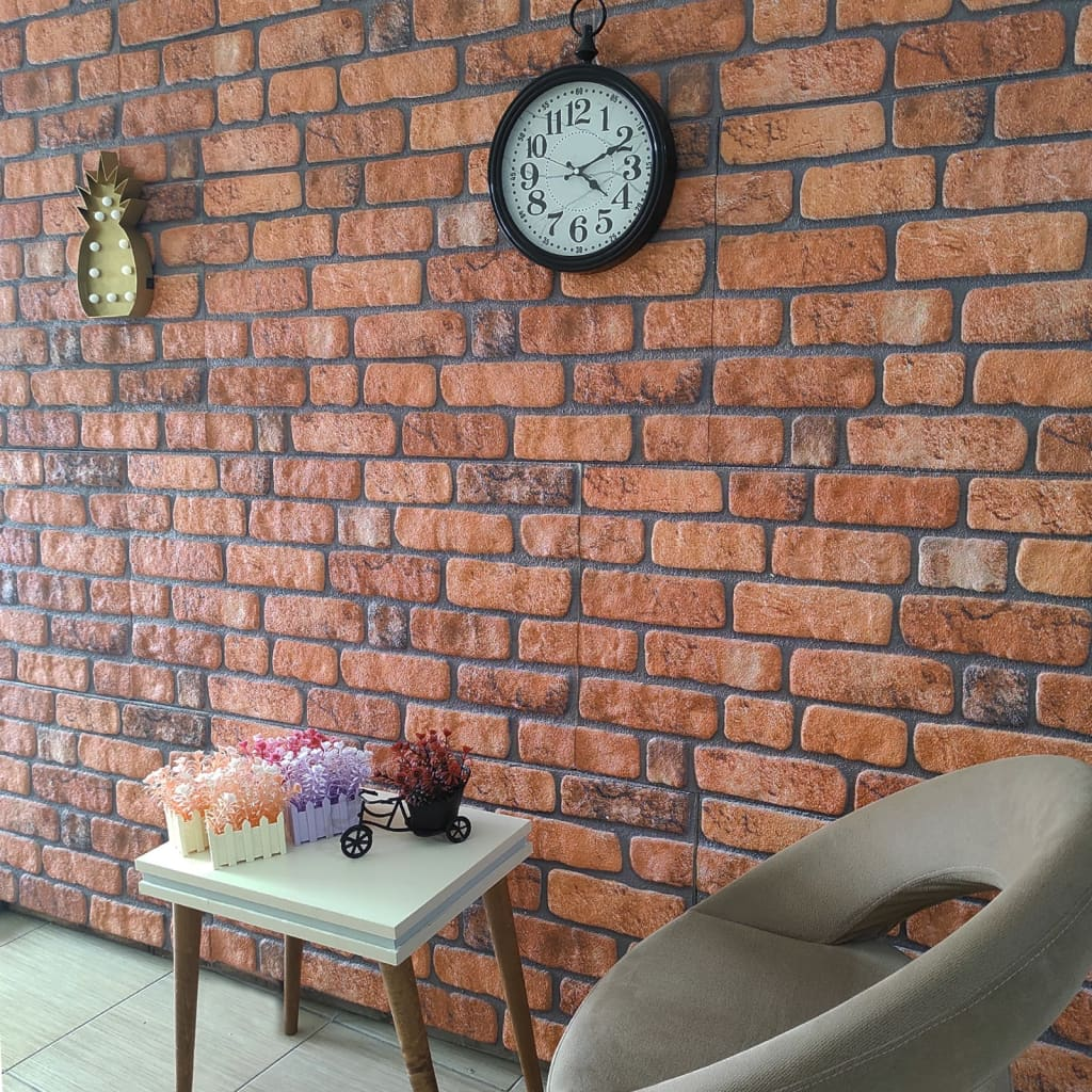 vidaXL 3D Wall Panels with Terracotta Brick Design 10 pcs EPS