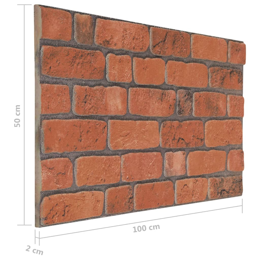 vidaXL 3D Wall Panels with Terracotta Brick Design 10 pcs EPS