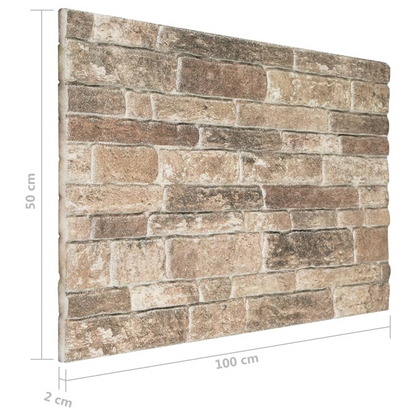 vidaXL 3D Wall Panels with Multicolor Brick Design 10 pcs EPS