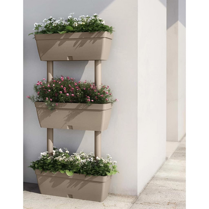 vidaXL Garden Planter 6 pcs 39.4" Taupe