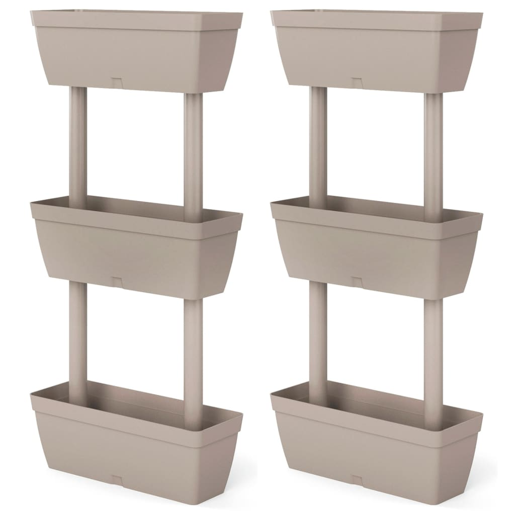 vidaXL Garden Planter 6 pcs 39.4" Taupe