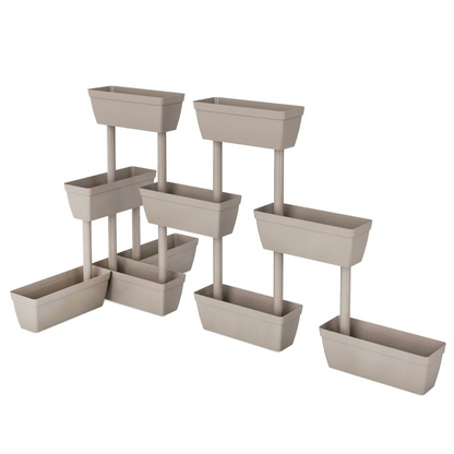 vidaXL Garden Planter 6 pcs 39.4" Taupe