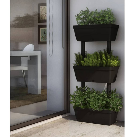 vidaXL Garden Planter 6 pcs 39.4" Anthracite