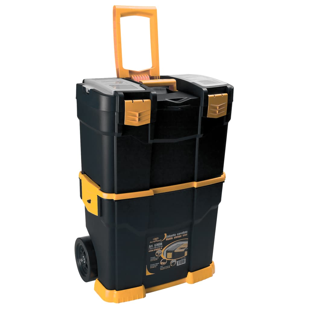 vidaXL Rolling Tool Box 18.1"x11"x26.7" PP