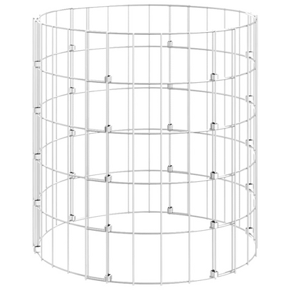 vidaXL Circular Gabion Pole Galvanized Steel Ø19.7"x19.7"