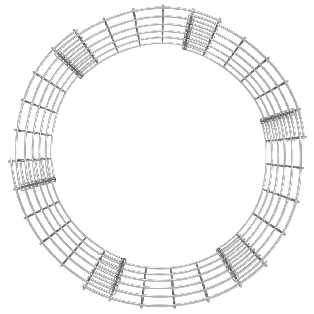 vidaXL Circular Gabion Pole Galvanized Steel Ø19.7"x19.7"