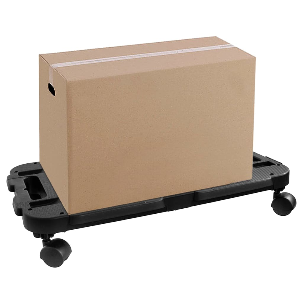 vidaXL Transport Trolley Black Polypropylene 440.9 lb