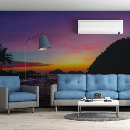 Urban Sunset Skyline Wall Stickers, Vibrant Adhesive Decals for Home Decor