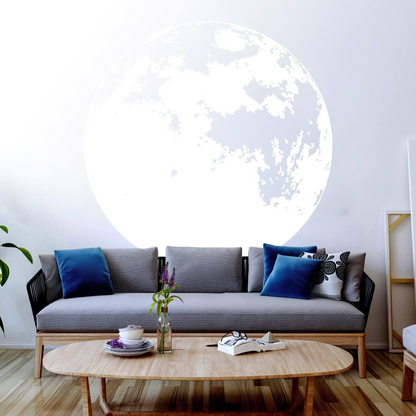 Luminous Lunar Wall Decal - Glow-in-the-Dark Moon Sticker