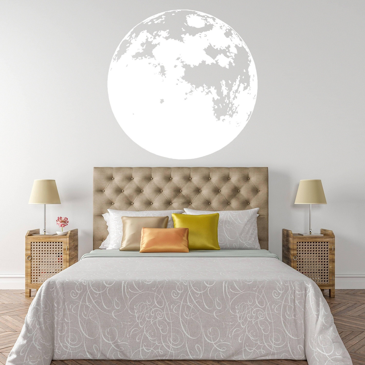 Luminous Lunar Wall Decal - Glow-in-the-Dark Moon Sticker