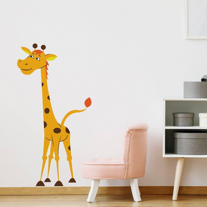 Adorable Giraffe Wall Decal Sticker for Kids - Cute Animal Themed Wall Decor