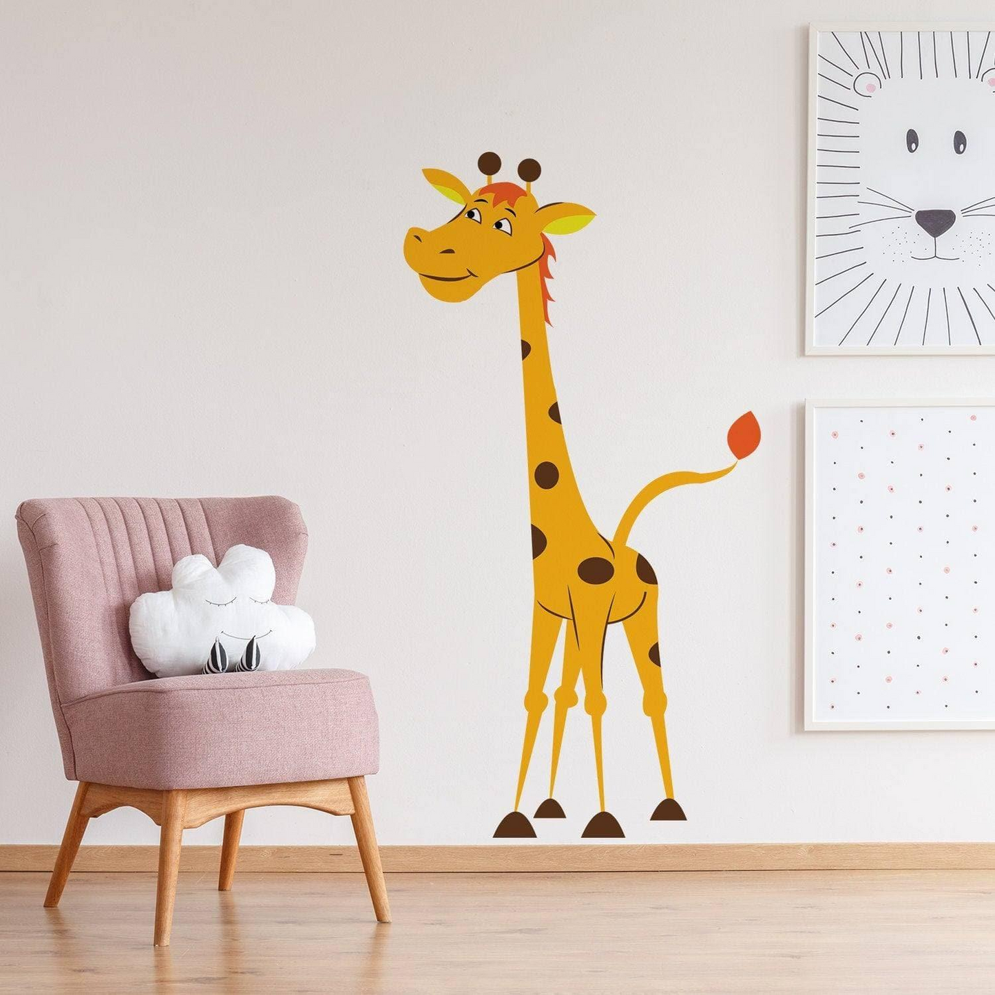 Adorable Giraffe Wall Decal Sticker for Kids - Cute Animal Themed Wall Decor