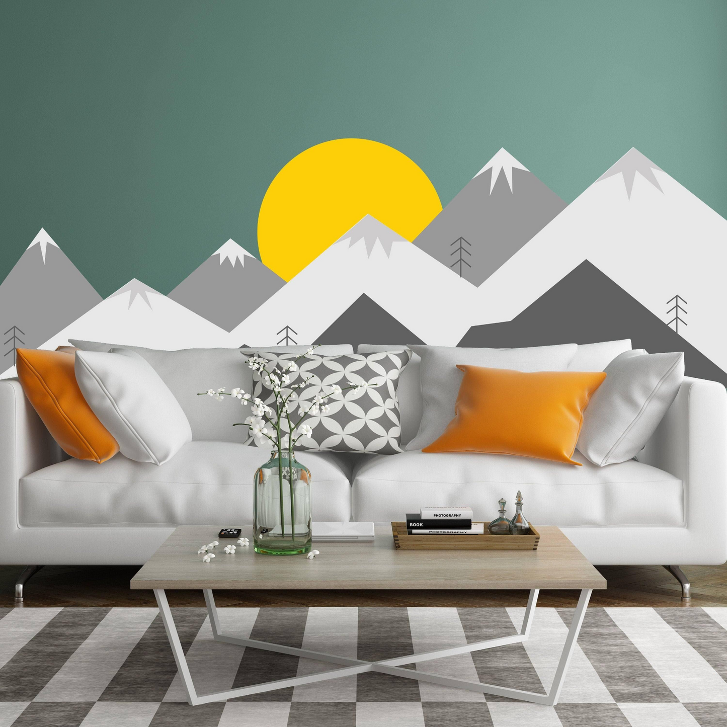 Majestic Nature Inspired Wall Decal - Self-Adhesive Vinyl Sticker for Interior Design