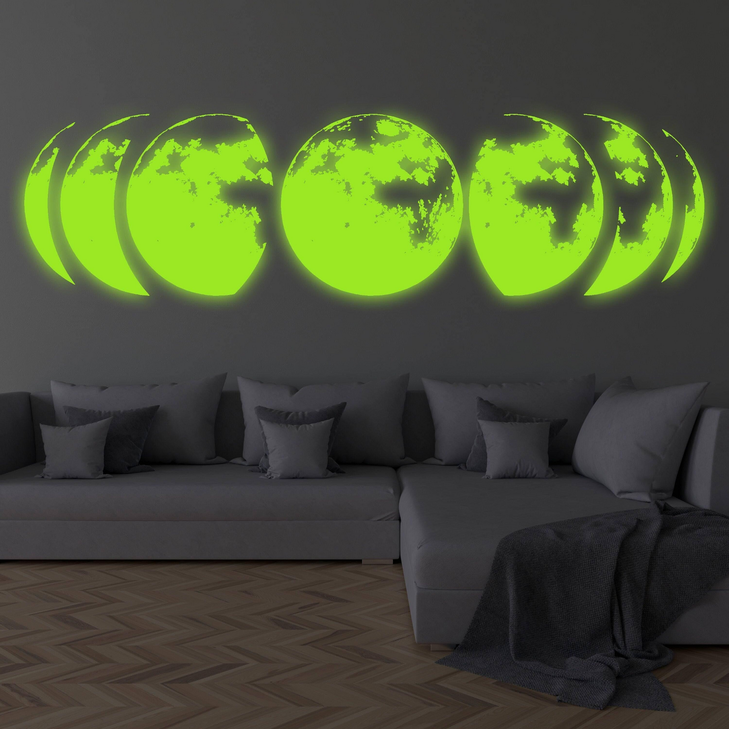 Lunar Glow Wall Art: Space Illumination with Celestial Artistry