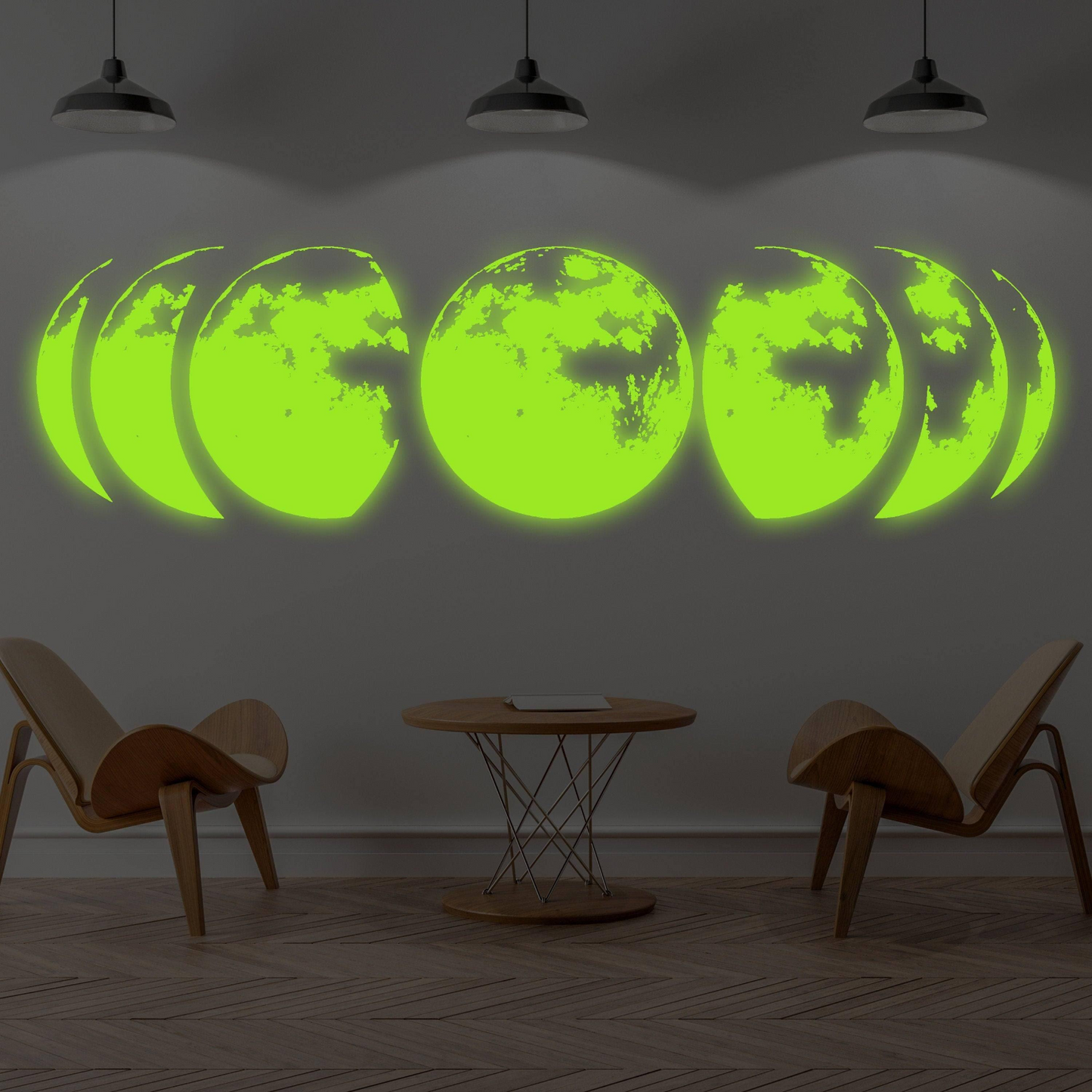 Lunar Glow Wall Art: Space Illumination with Celestial Artistry