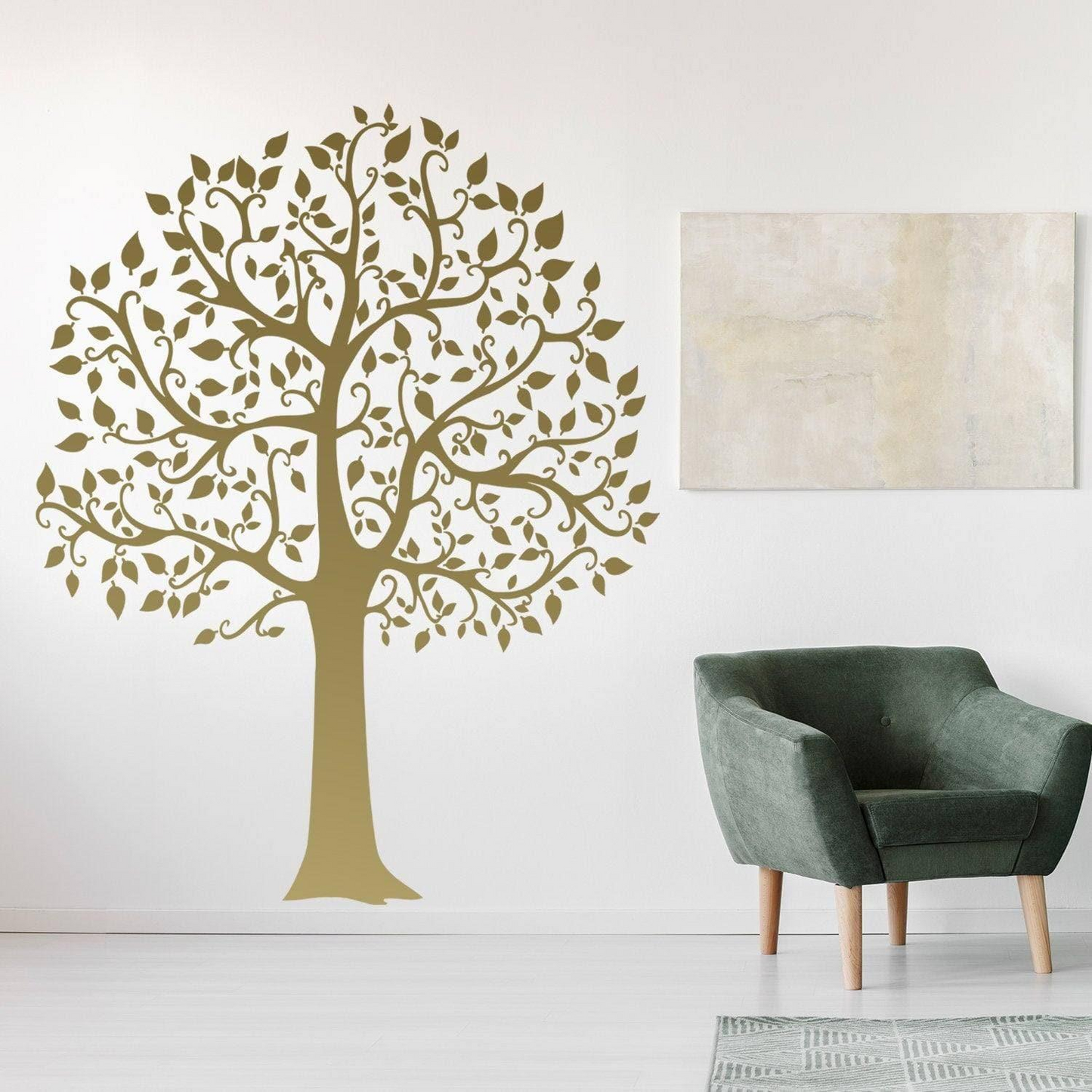 Serenity Tree Wall Sticker, Nature-Inspired Vinyl Decal, Botanical Art