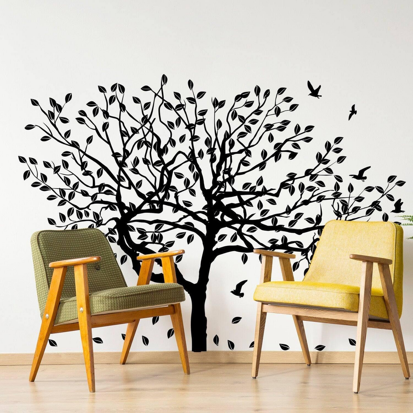 Haven Nature-inspired Wall Stickers, Tree Decal Wall Art for Home Decoration