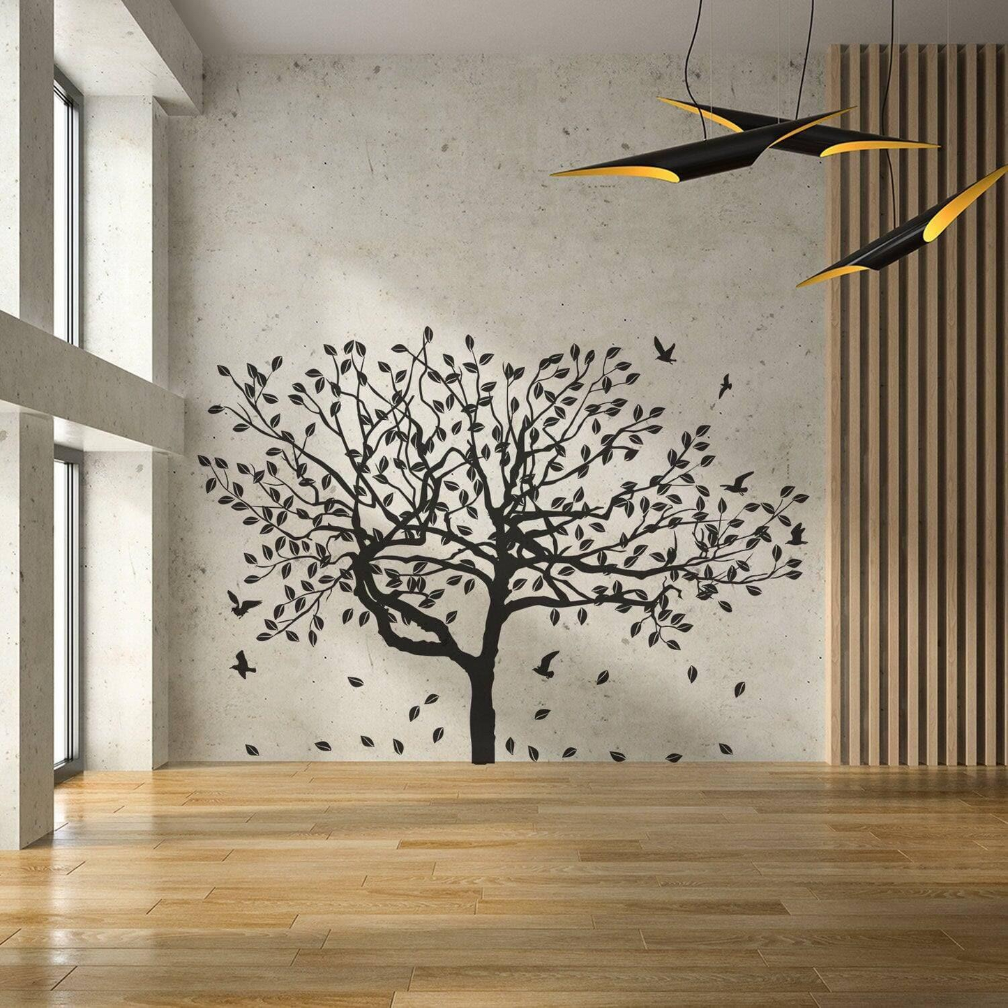 Haven Nature-inspired Wall Stickers, Tree Decal Wall Art for Home Decoration