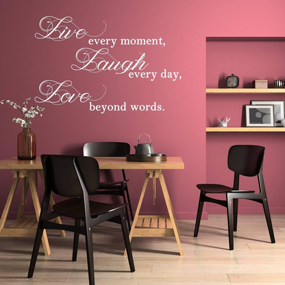 Inspiring Positivity Quote Vinyl Decal - Elegant Wall Art Sticker