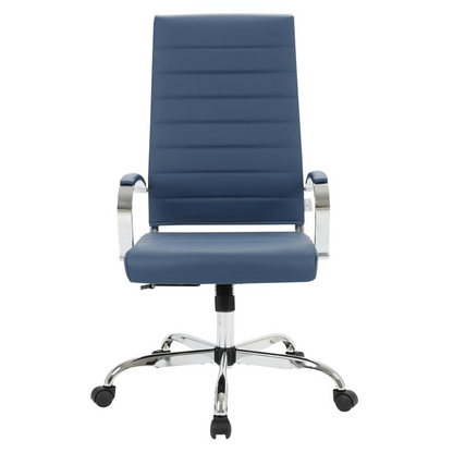 LeisureMod Benmar High-Back Leather Office Chair BOT19BUL