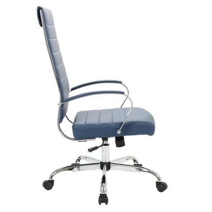 LeisureMod Benmar High-Back Leather Office Chair BOT19BUL