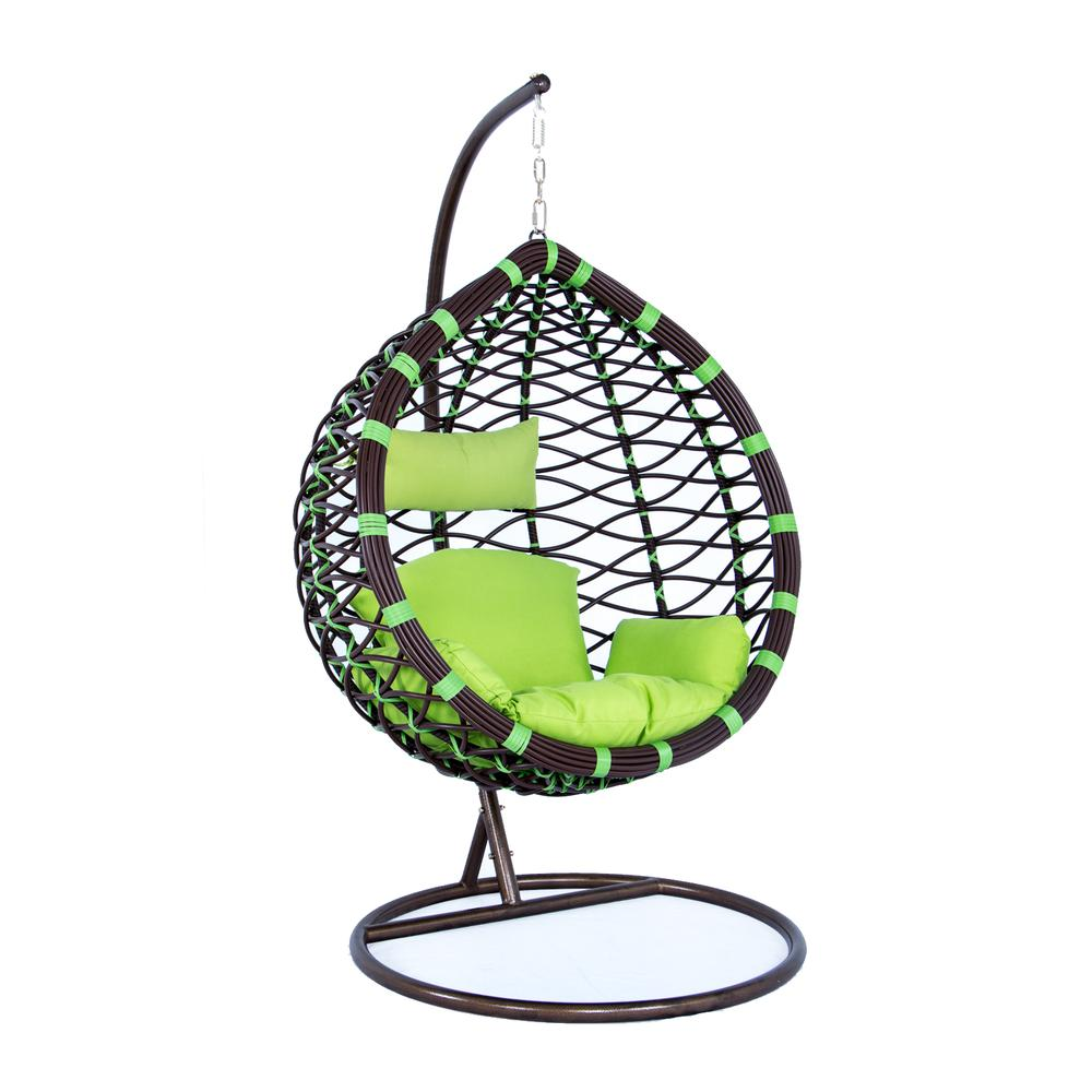 Wicker Hanging Egg Swing Chair Indoor Outdoor Use