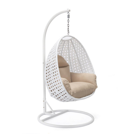 Charcoal Wicker Hanging Egg Swing Chair