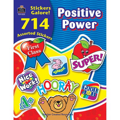 Teacher Created Resources Positive Power Sticker Book - Self-adhesive - Acid-free, Lignin-free - Assorted - 714 / Pack