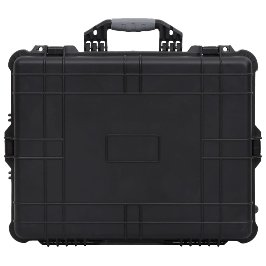 vidaXL Wheeled Flight Case Black 24.8"x19.7"x9.1" PP