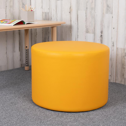 Large Soft Seating Collaborative Circle for Classrooms and Common Spaces - Yellow (18" Height x 24" Diameter)