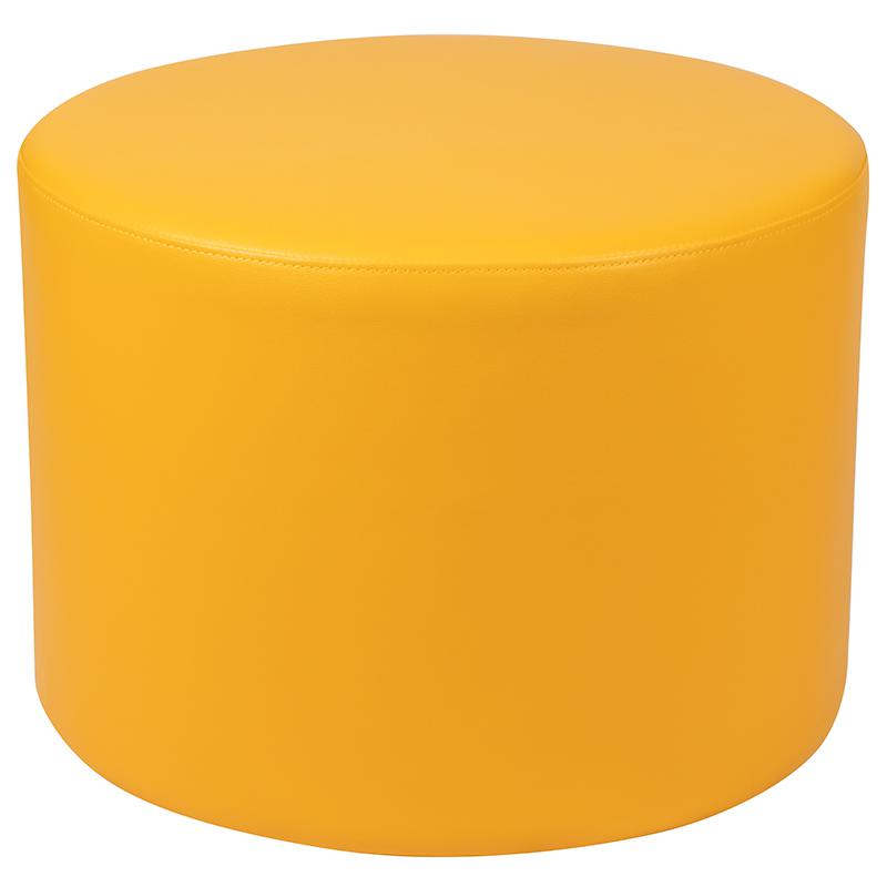 Large Soft Seating Collaborative Circle for Classrooms and Common Spaces - Yellow (18" Height x 24" Diameter)