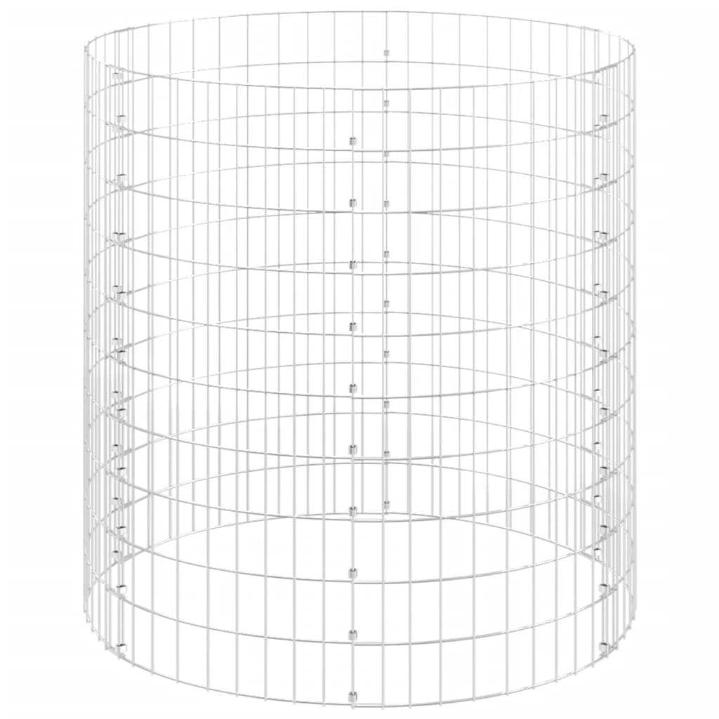 vidaXL Garden Composter Ø39.4"x39.4" Galvanized Steel