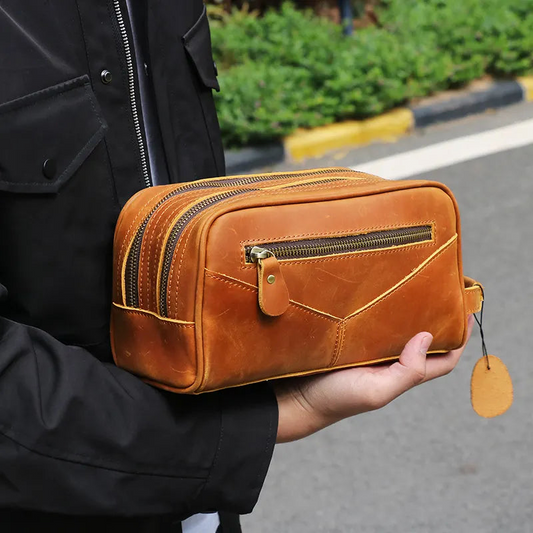 The Nomad Toiletry Bag | Genuine Leather Travel Toiletry Bag