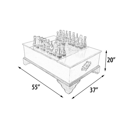 Ebony Chess Set Coffee Table