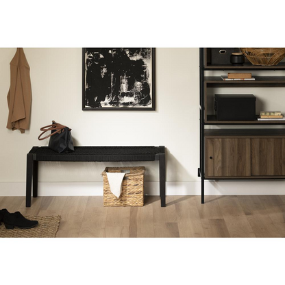 Balka Wood Bench, Pure Black