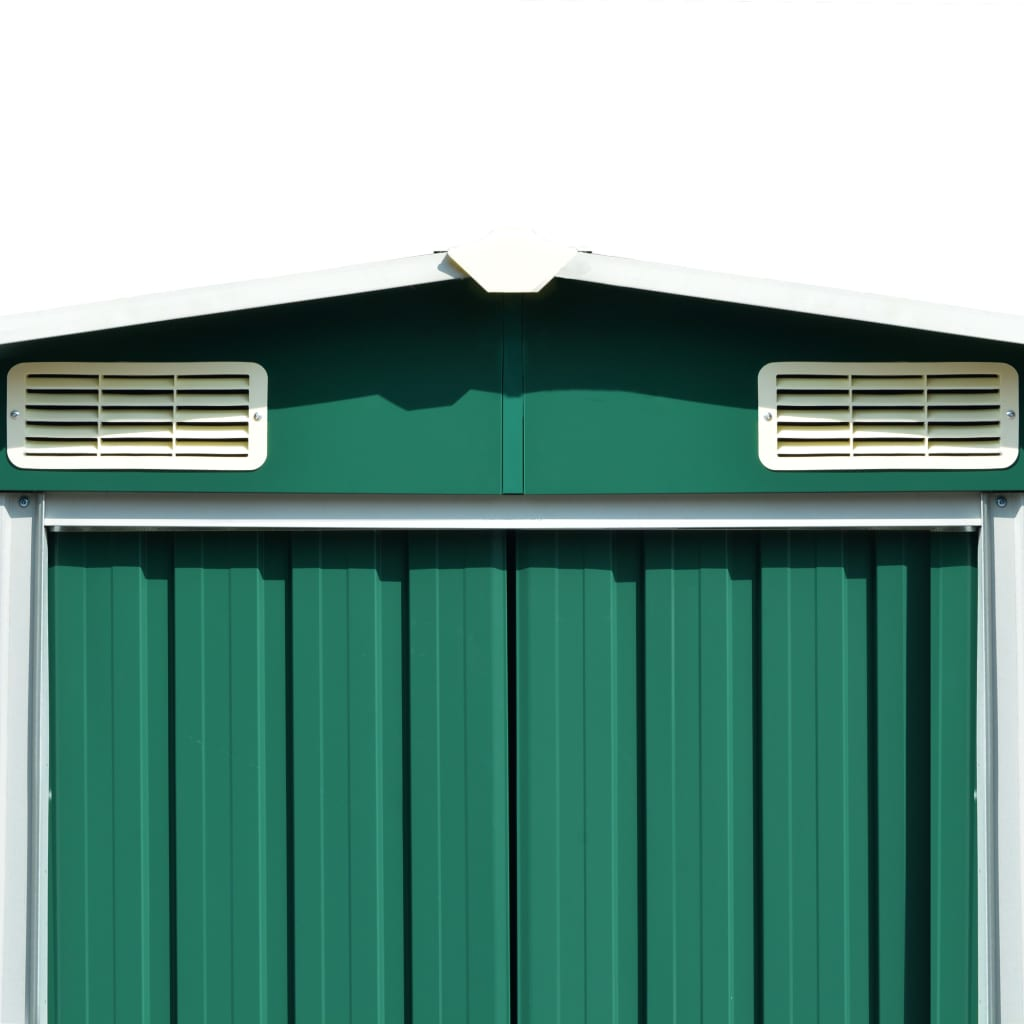 vidaXL Garden Shed 101.2"x117.3"x70.1" Metal Green