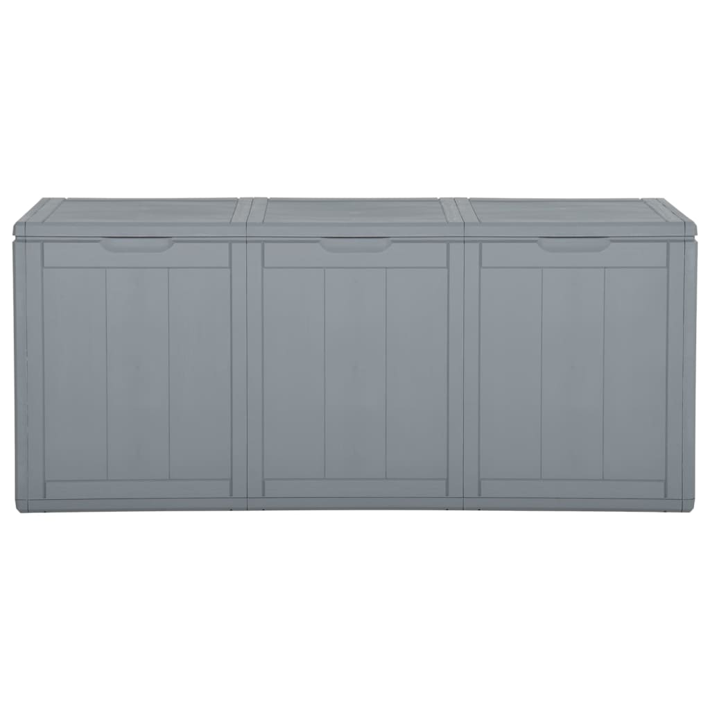 vidaXL Patio Storage Box 71.3 gal Gray PP Rattan