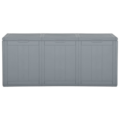 vidaXL Patio Storage Box 71.3 gal Gray PP Rattan