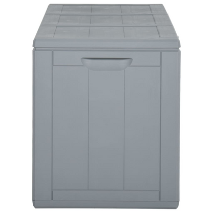 vidaXL Patio Storage Box 71.3 gal Gray PP Rattan