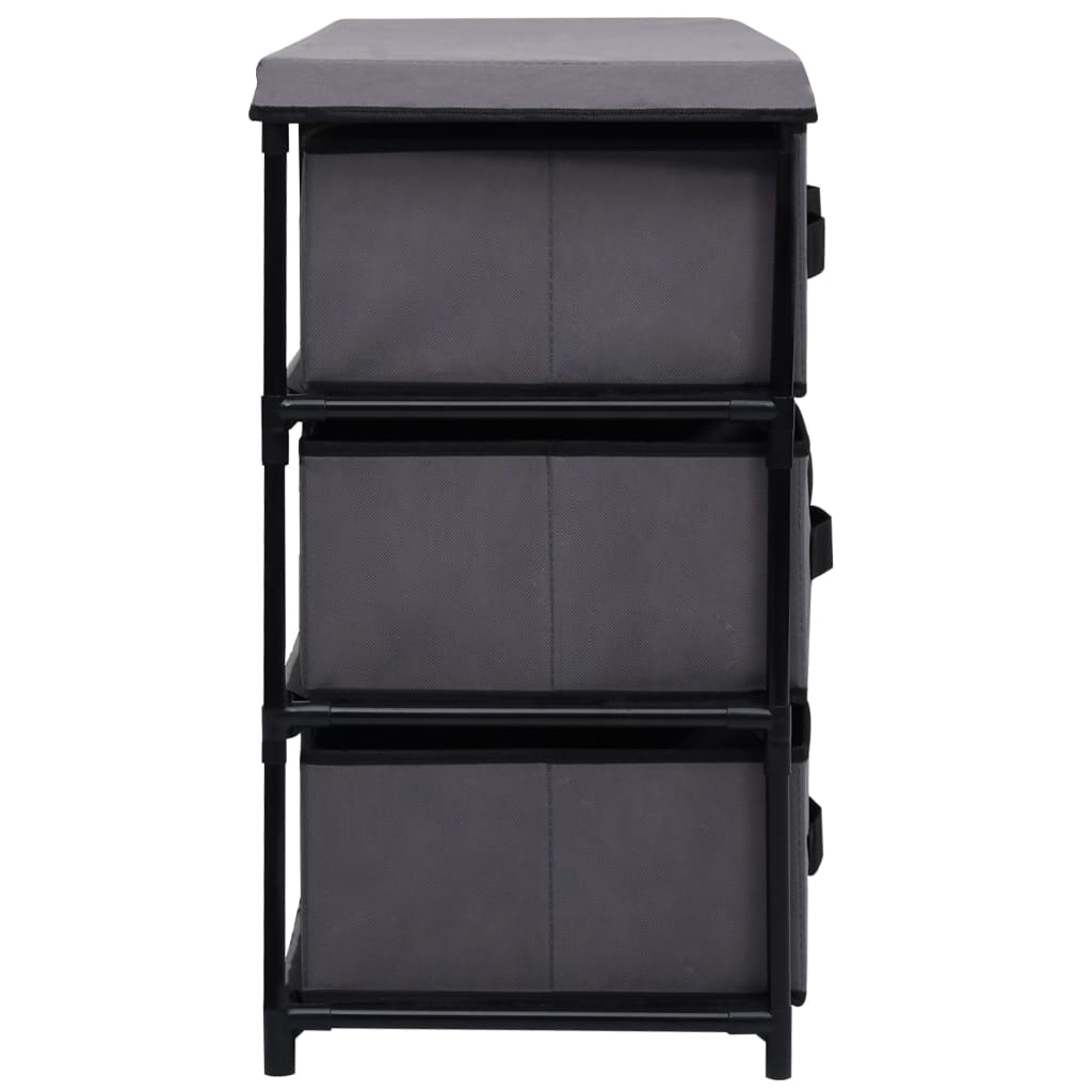 vidaXL Storage Cabinet with 6 Drawers 21.7"x11.4"x21.7" Gray Steel