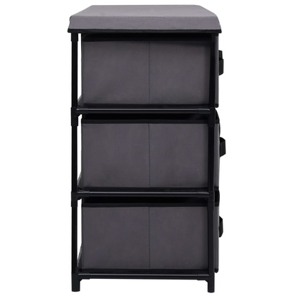 vidaXL Storage Cabinet with 6 Drawers 21.7"x11.4"x21.7" Gray Steel